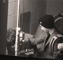 jonginnies:  Kai happily playing with the drinking fountainn until bad boy Suho arrives