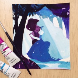 punziella:  rubysapphire painting :’D etsy