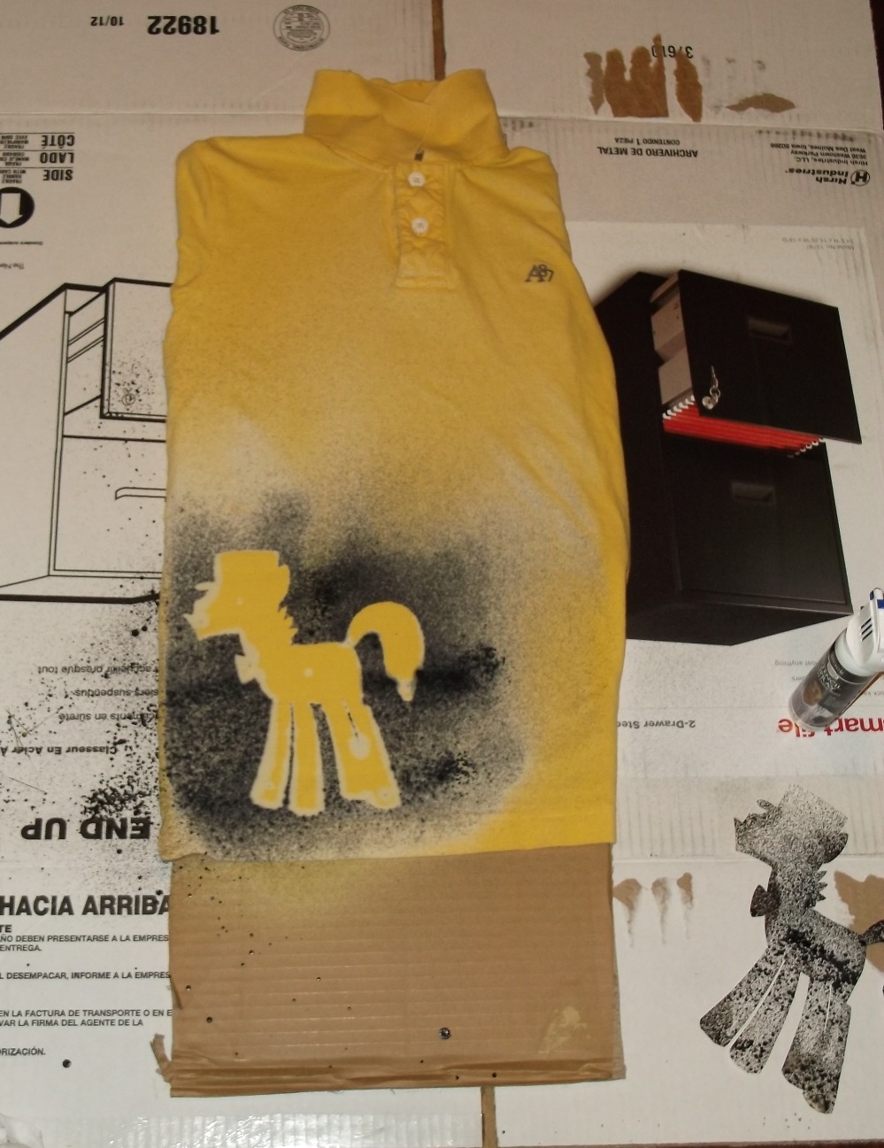 This guy is going to BRONY-CON IN STYLE~ Doing some home made shirts and the wife