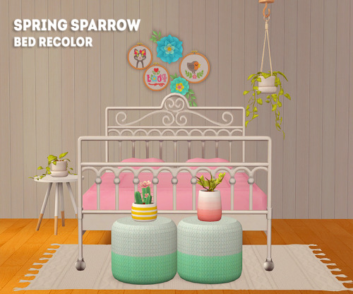 [ts2] Spring sparrow bed recolor I absolutely love(!) this bed conversion by trotylka, and it did co