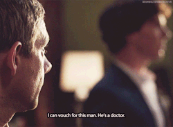 aconsultingdetective:   ∞ Scenes of Sherlock  If you know who I am, then you know who he is [because there’s no Sherlock Holmes without John Watson, and there’s no John Watson without Sherlock Holmes].