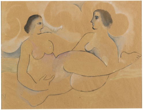 Ismael Nery (Brazilian, 1900 - 1934)Reclining nudes