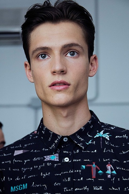 Florian Luger by Virginia Arcaro - Backstage at MSGM SS15