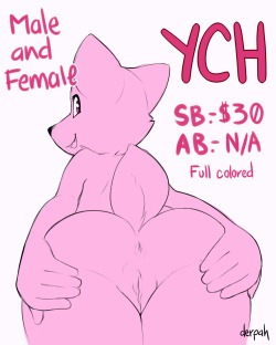 derpah:Payment must be via paypal and remember to bid only if you have the money! the auction will be on Furaffinity.Male  &lt;— clickFemale &lt;— click