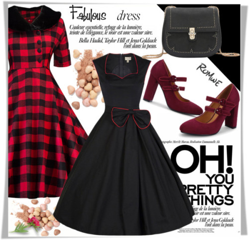 Romwe 29 by melissa995 featuring sweetheart dresses ❤ liked on PolyvoreSweetheart dress / Plaid dres