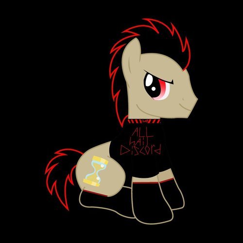 badponyocs:  Hi my name is Docter Time Tuner Hoves and I have short spiky black hair with redstreaks