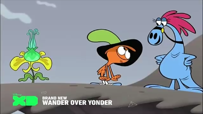 the-cartoon-zone:  On Monday June 20th, the 2ND TO LAST WANDER OVER YONDER EPISODE will air! The Robomechabotatron -  Wander must convince Sylvia, Hater and Peepers to work together to control an ancient giant robot. and The Flower - Sylvia scours the