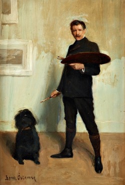 Self Portrait with Dog, Bernhard Osterman