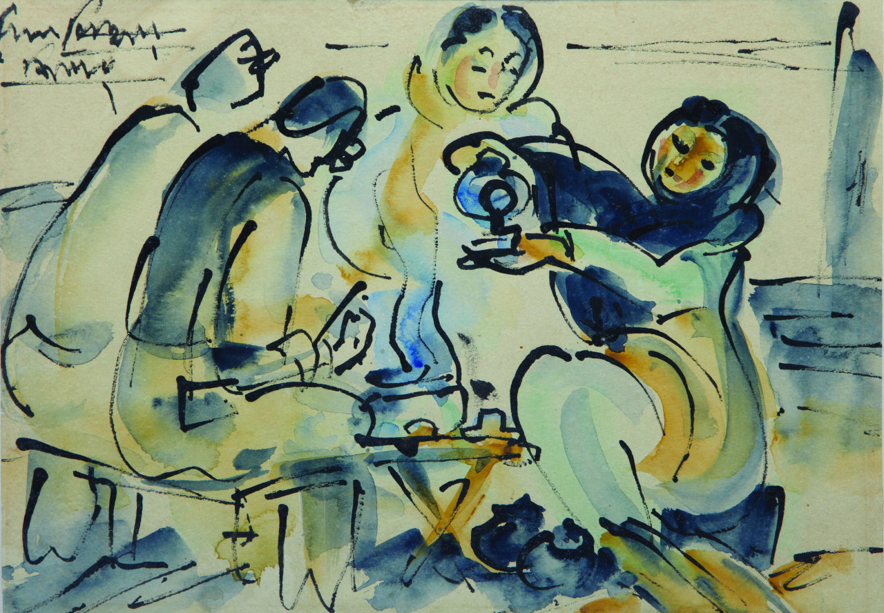 astrangewaydown:  Tea Shop, Ram Kinkar Baij (1910-1980)
