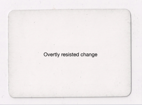 hazelstreet:    Oblique Strategies (subtitled Over One Hundred Worthwhile Dilemmas)  - created by Brian Eno and Peter Schmidt and first published in 1975.  Each card offers an aphorism intended to help artists (particularly  musicians) break creative
