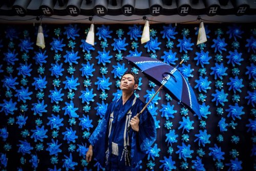 tanuki-kimono:Rhapsody in blue (with just a hint of kitsune), great summer in Asakusa photoshoot (se