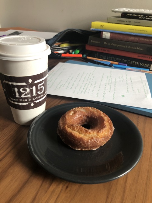 18/3/21Pictured: a trio of photos from my day. a celebratory lavender latte and donut // the reactio