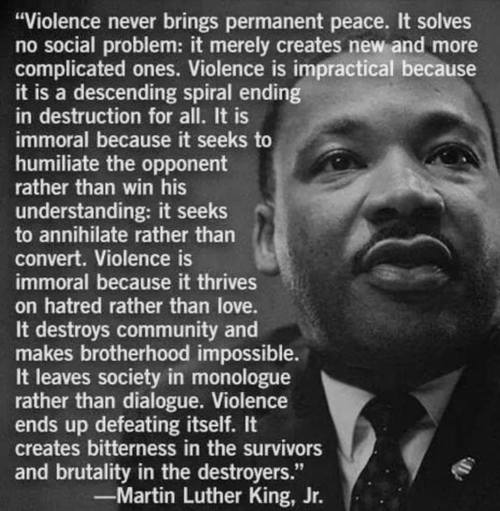 We all know what Dr. King would say if he saw the brutal riots going on because of group like BLM an