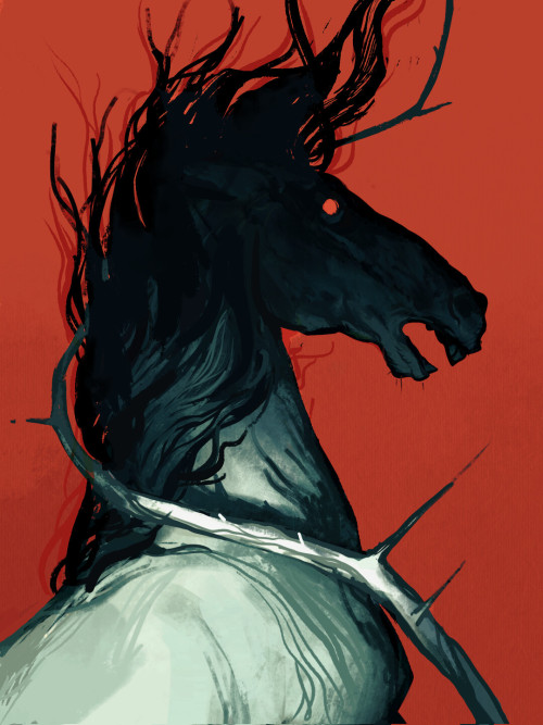 ex0skeletal-undead:Horse by  Jonathan Wesslund  This artist on Instagram