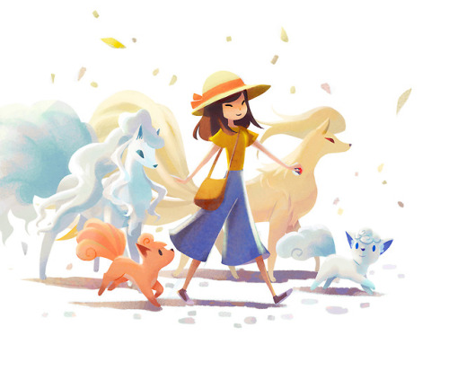 rinianart:A friend got me back into pokemon go… so I thought if I was an npc and you battle-e