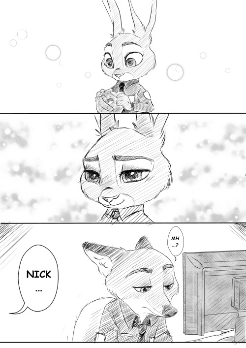 apedarling:  rem289:  SOMEONE I LIKE  "I don’t know if foxes wag their tail when they are happy. However, Nick can because he’s a cinnamon roll and I absolutely love him @aoimotion​" Original idea, Story and Dialogues by @aoimotion​