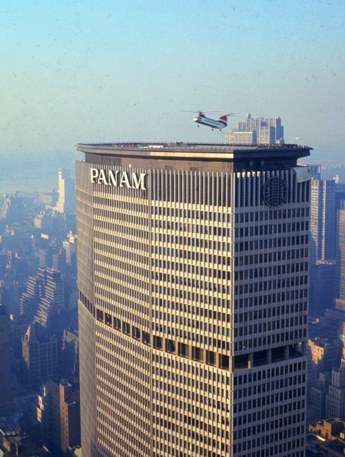 mad-men-60:  1963Subject:  New York Airways Heliport at Pan Am BuildingPhotographer: ResearchingBuilding Architects: Walter Gropius, Pietro Belluschi & Emory Roth & SonsLocation: New York City, New York,USA