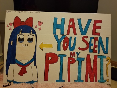 if yall see a popuko carrying this sign around at tekko on saturday thats me