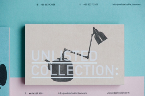 Stunning palette - Unlisted Collection branding by Foreign Policy, Singapore.