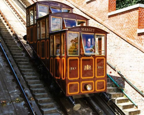 Budapest’s Castle Hill Funicular was the second funicular in Europe. The funicular takes visit