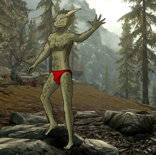 “I’ll just cast an invisibility spell to cover-?!”“By the Divines, there’s an argonian by the rocks in just his undies!”“Oh no, I casted it on my clothes! How do I reverse this?!”