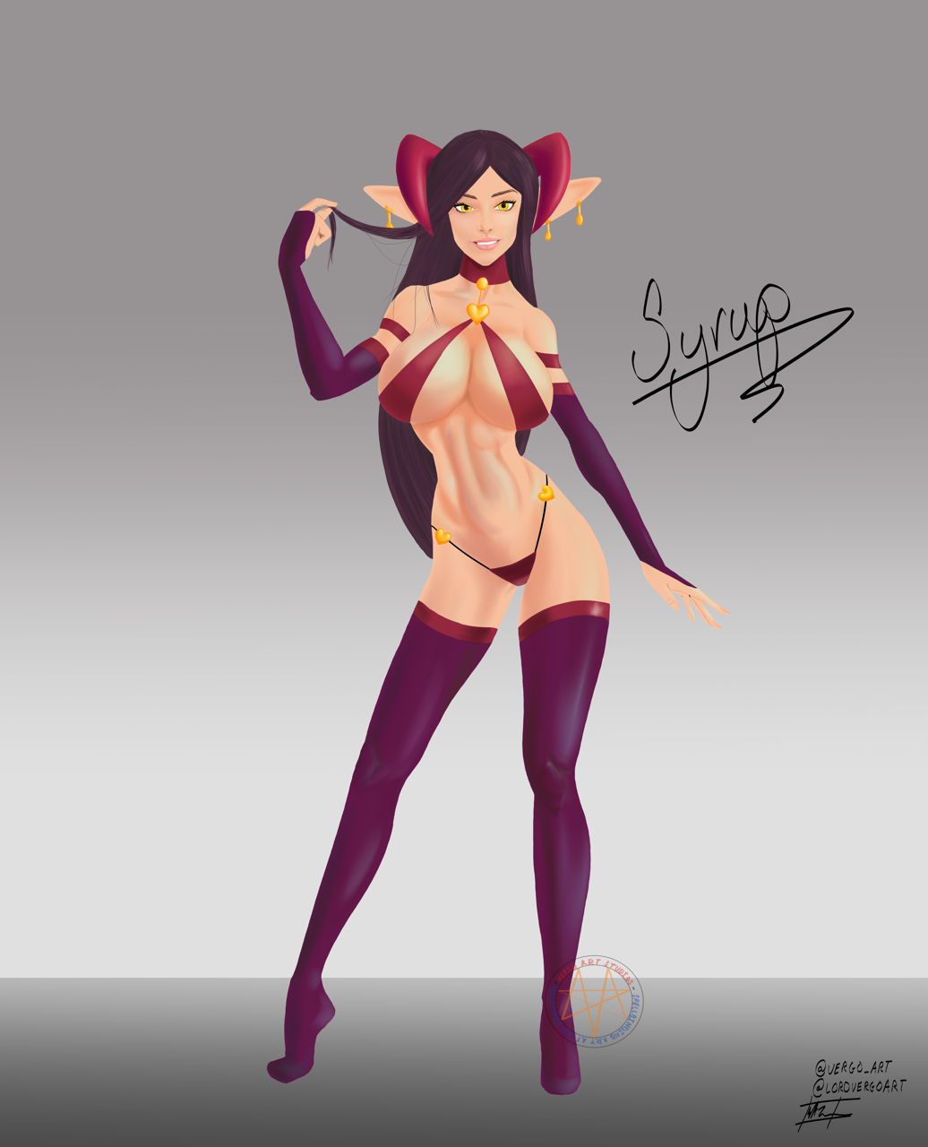 lordvergoart:  Fan art of @sliceofppai’s OC Syrup. She was fun to draw! I did this