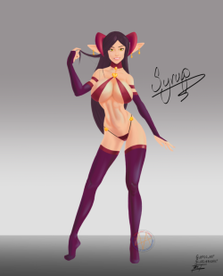 Lordvergoart:  Fan Art Of @Sliceofppai’s Oc Syrup. She Was Fun To Draw! I Did This