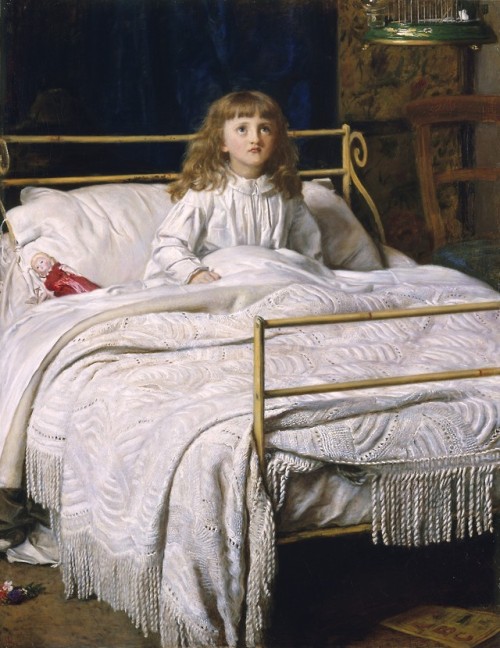 Waking (Just Awake) by John Everett Millais, 1865
