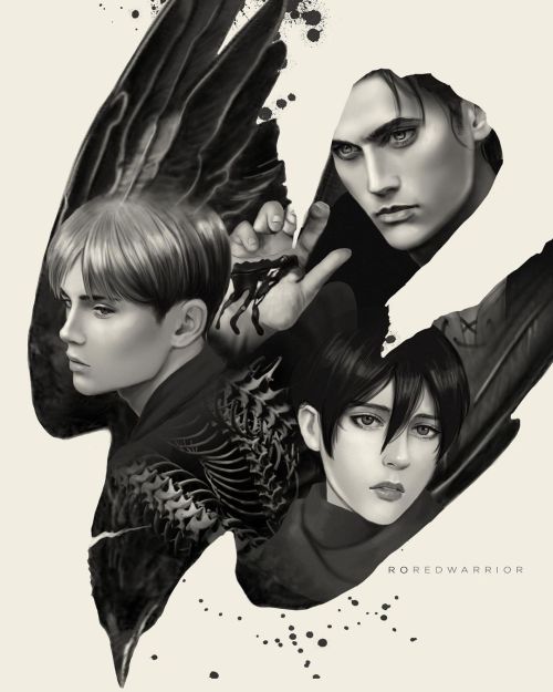 EMA trio #eren #mikasa #armin #attackontitan #shingekinokyojin #fanart https://www.instagram.com/p/C