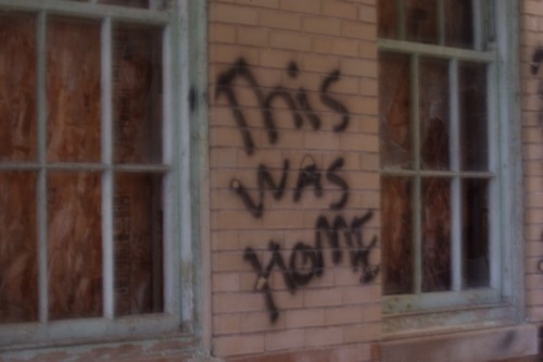 irlpunk:what’s weird about this writing is the fact that i took this at an abandoned mental ho