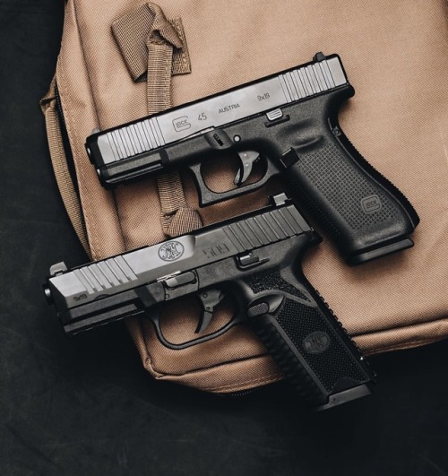 Why not both? #amiright #teamglock #fnamerica #glock45 #fn509 #concealedcarry #gunstagram #airsoftwo