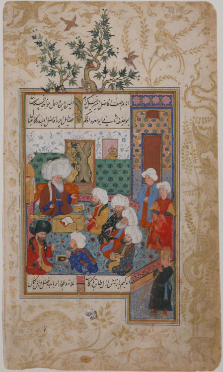 “The great Abu al-Sa-ud teaching law”From the Divan of Mahmud ‘Abd al-Baqi (1526/27–1600), a T