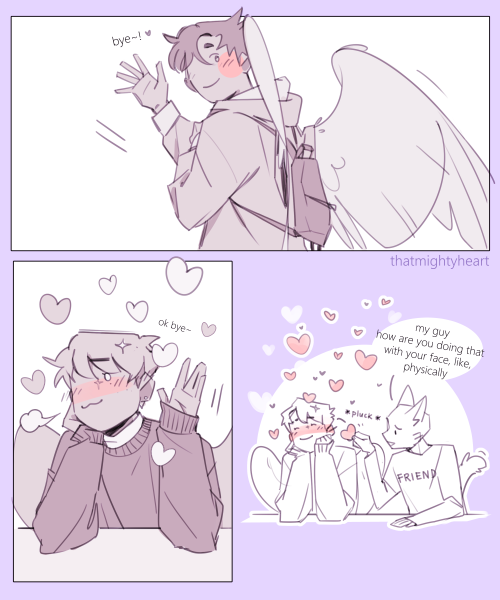 thatmightyheart:it’s still vday somewhere else in the worldhere are some silly comics of my silly oc