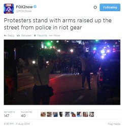 badass-bharat-deafmuslim-artista:  blacksupervillain:  Fuck  According to people I follow on Twitter (live-tweeting from #Ferguson), the police just told the media to get out of Ferguson. It’s going down tonight, y’all. They are going to do everything
