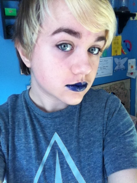 Porn autisticwillgraham:  the blue lipstick makes photos