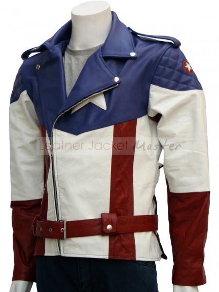 superchooch:  Captain America Leather Jacket Hot Version There is apparently a cold version And if you couldn’t tell from all the watermarks it’s sold by Leather Jacket Master 