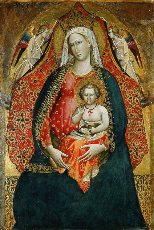 La Virgen y el Niño con dos ángeles por Giovanni dal Ponte, 1410-19.