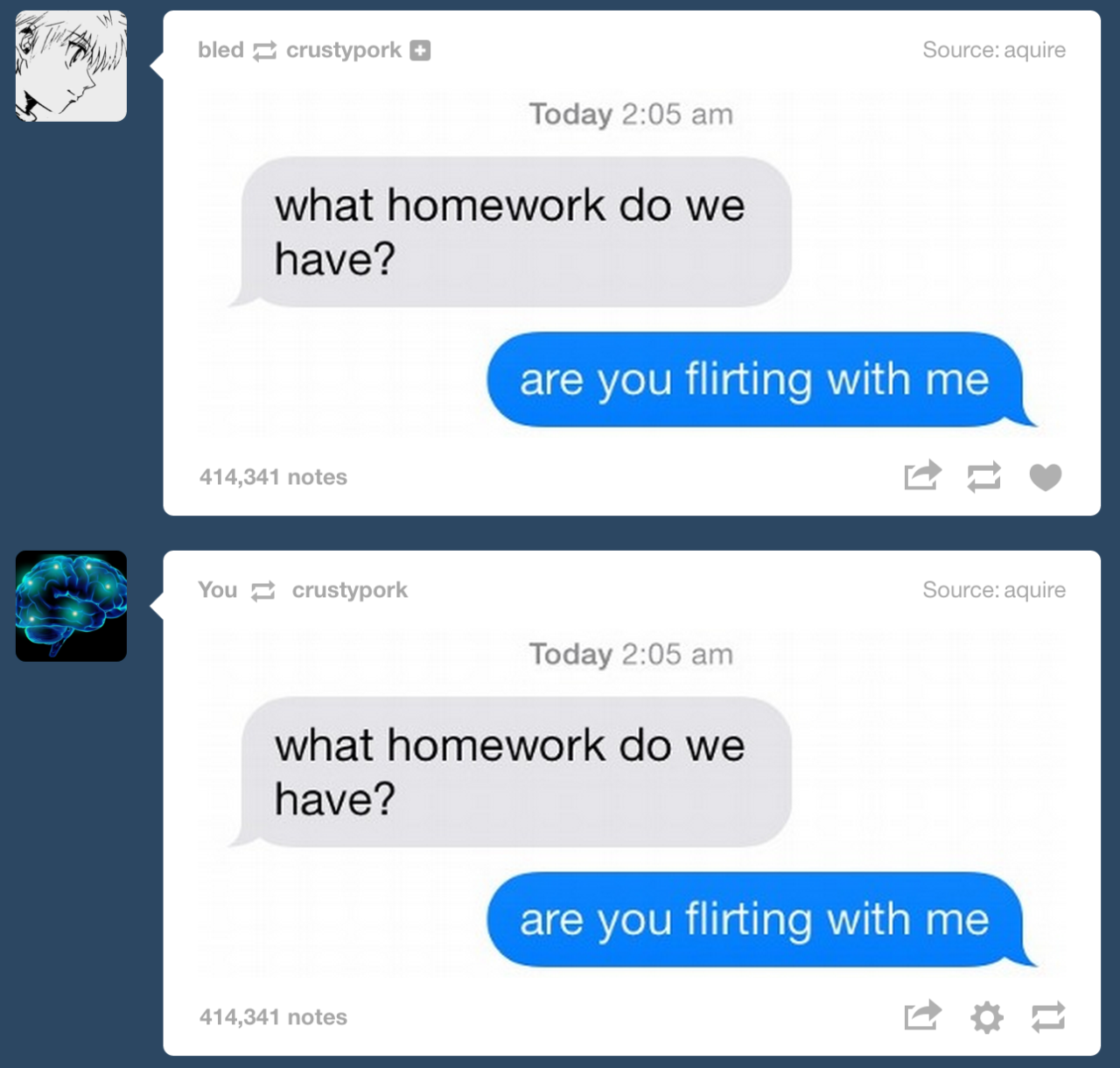 crustypork:  inbox:  sorry:  lovinglifebaby:  does everyone follow crustypork lmao