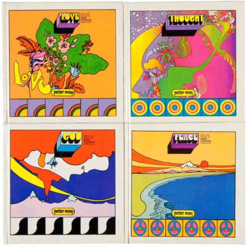 Love, Thought, God and Peace complete set by Peter Max.#wantlist