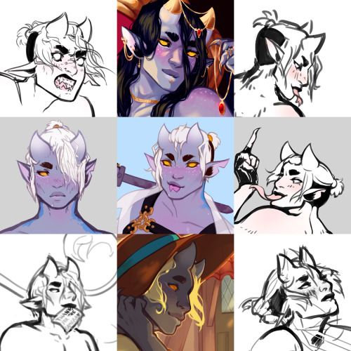 A bunch of snapshots of Brim’s face for that #faceyourart hashtag a bit ago!
