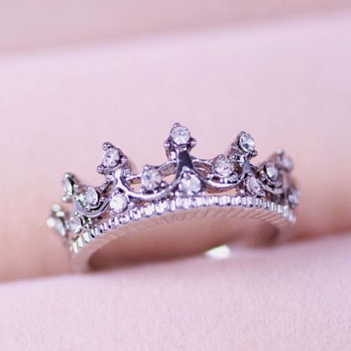 Sparkle Princess Crown Ring for Girls