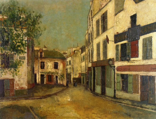 maurice-utrillo: Square Tertre on Montmartre, Maurice UtrilloMedium: oil,panel