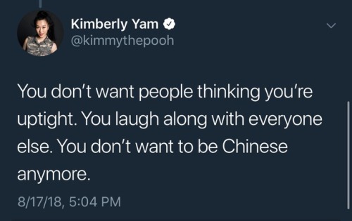 rosaquesalz:kimberly yam summing up what it’s like to live as a POC kid in America and making this A