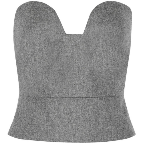 Pedro del Hierro Madrid Eugenio wool-felt bustier top ❤ liked on Polyvore (see more crop tops)