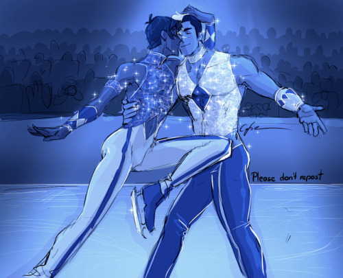 littlecofieart: Shance figure skating sketch.I was listening to classical music again…Yes Shi