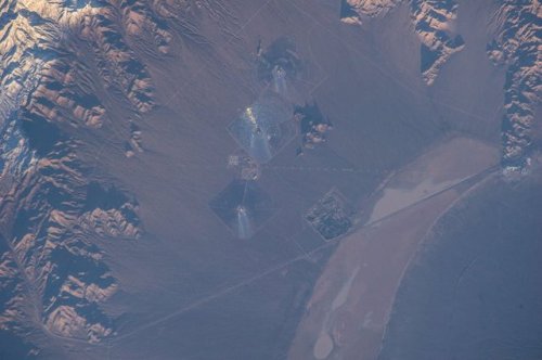 Ivanpah SolarThis is an image taken from the ISS of Ivanpah Solar Electric Generating Station in the