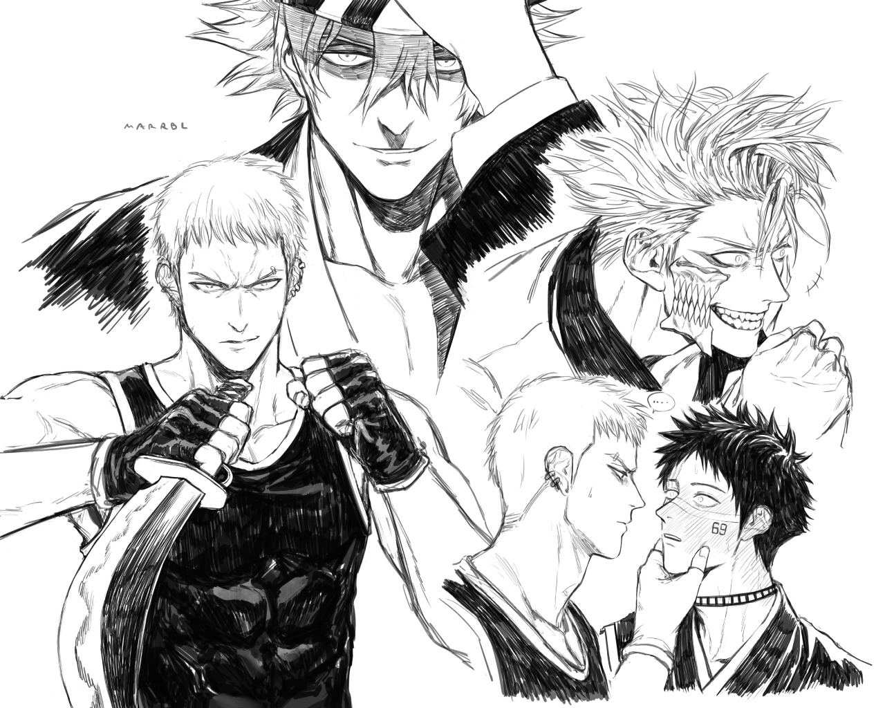 Bleach doodles. I love Shuhei so much wtf - Tumblr Pics