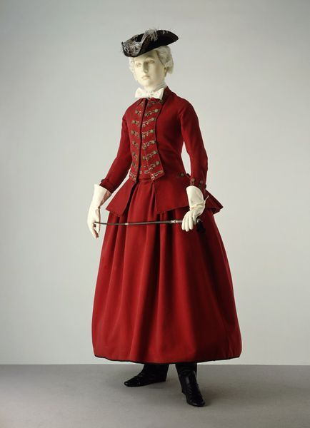 18th century fashion: redGreen | Yellow