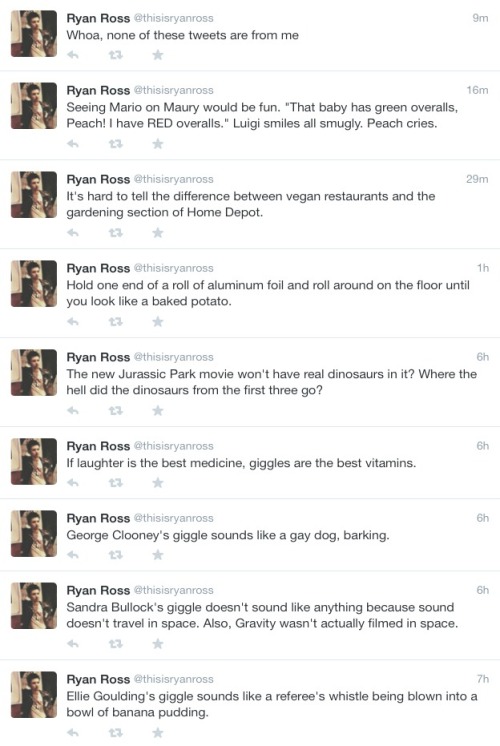 Ladies and gentlemen,This is Ryan Ross…