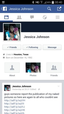 stolenpicsonly:Jessica Johnson 100% slut posted these pics on her own facebook